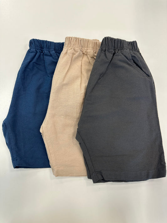 BOYS SUMMER COTTON SHORTS (3 COLORS)
