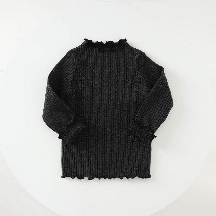 GIRLS KNIT RIBBED LONG SLEEVE