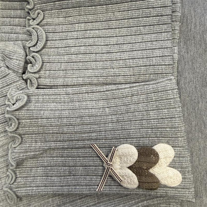 Baby Girl Heart Ribbed Leggings (4Colors)