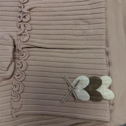 Baby Girl Heart Ribbed Leggings (4Colors)