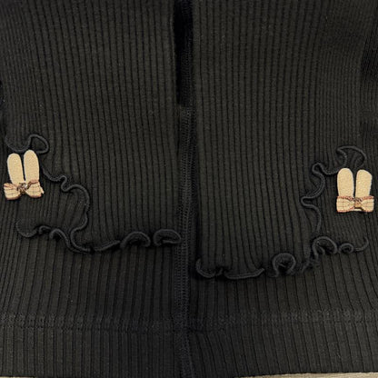 Baby Girl Bunny Ribbed Leggings (4Colors)
