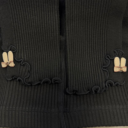 Baby Girl Bunny Ribbed Leggings (4Colors)