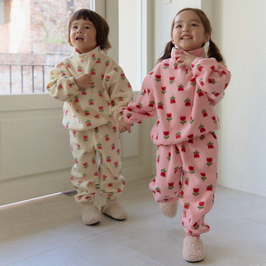 KIDS TULIP HALF-ZIP JOGGER SET
