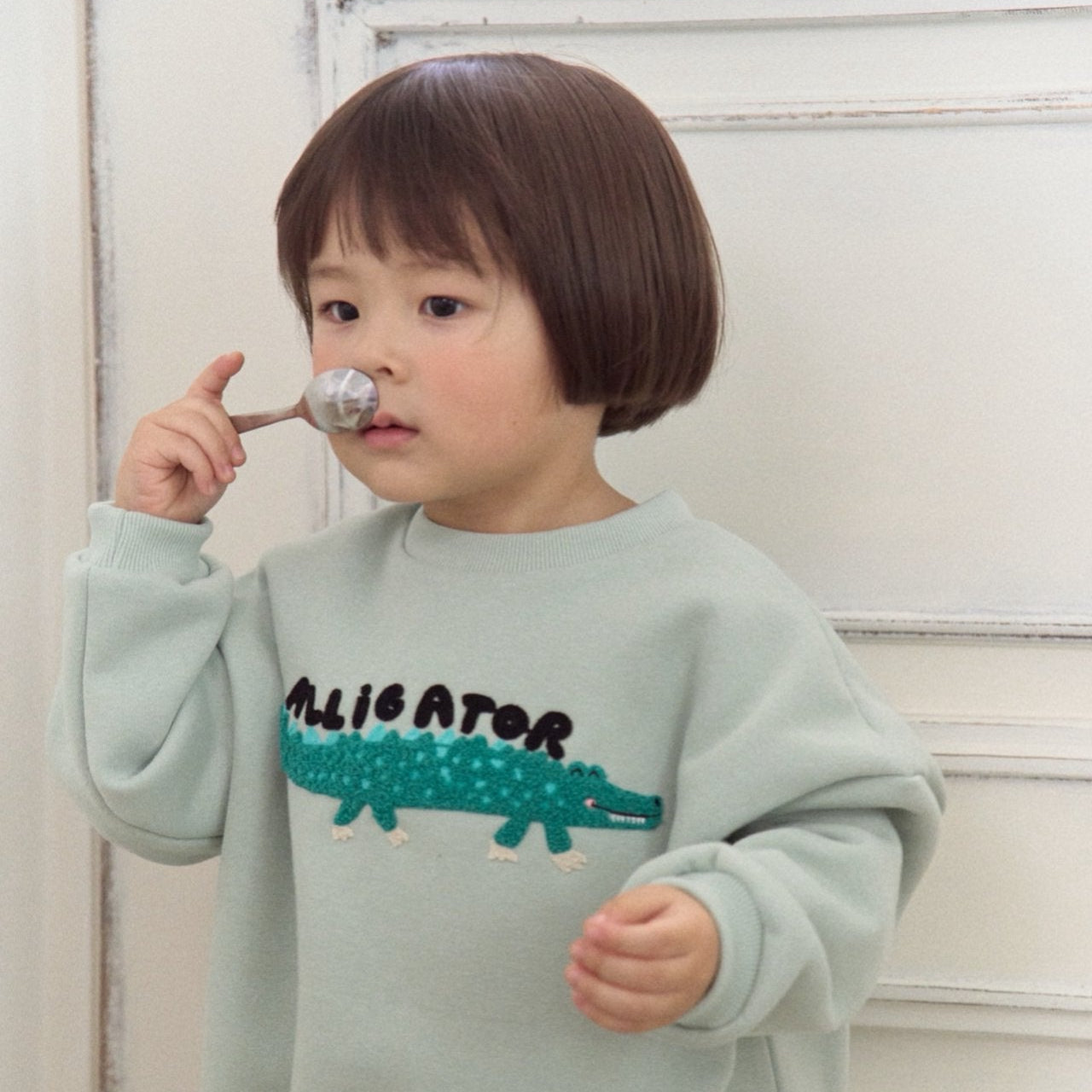 KIDS CARTOON CROCODILE 2PIECE SET