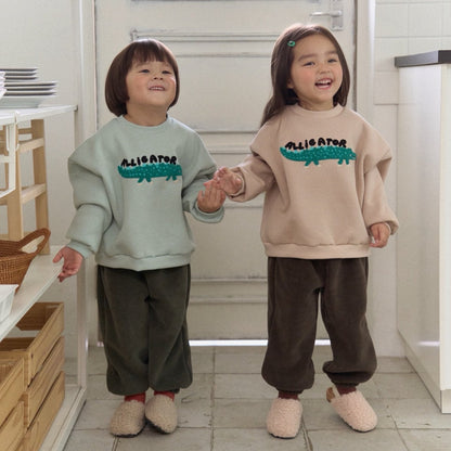KIDS CARTOON CROCODILE 2PIECE SET