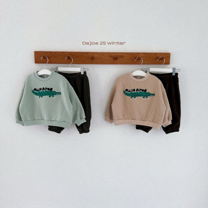 KIDS CARTOON CROCODILE 2PIECE SET