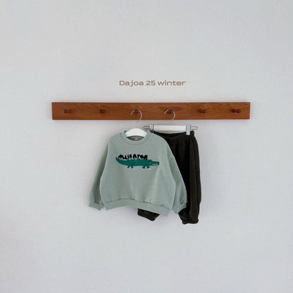 KIDS CARTOON CROCODILE 2PIECE SET