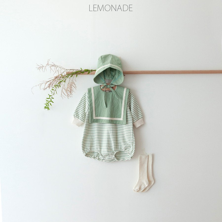 BABY MARINE LONG SLEEVE ROMPER WITH HAT