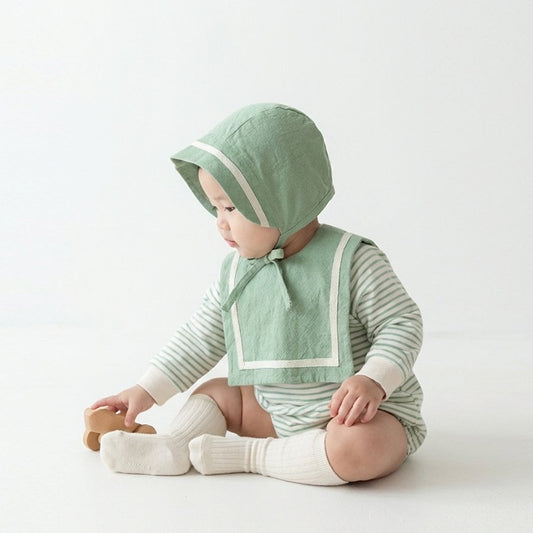 BABY MARINE LONG SLEEVE ROMPER WITH HAT