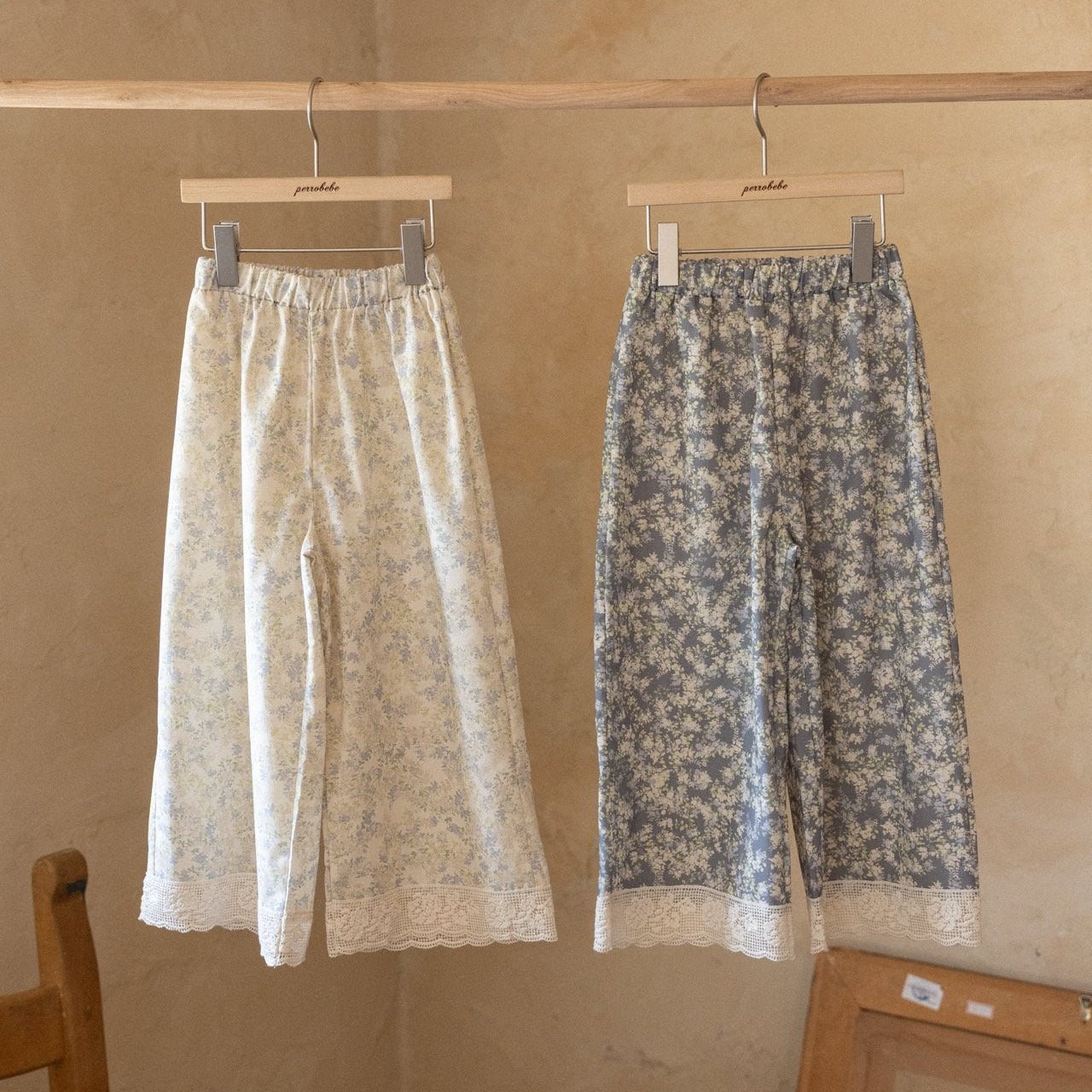 GIRLS LACE FLORAL PANTS