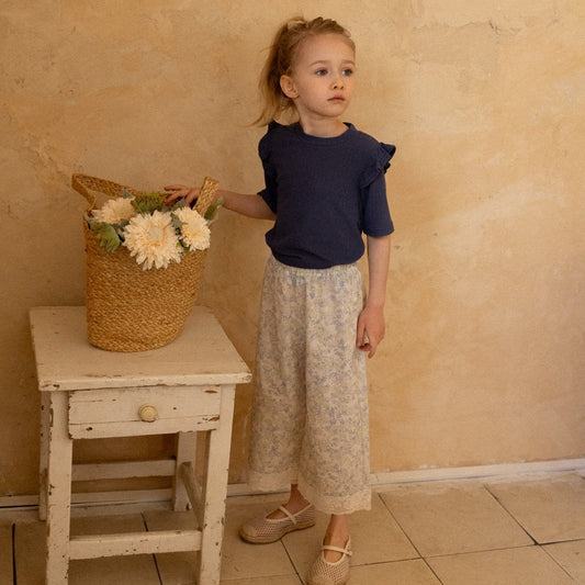 GIRLS LACE FLORAL PANTS