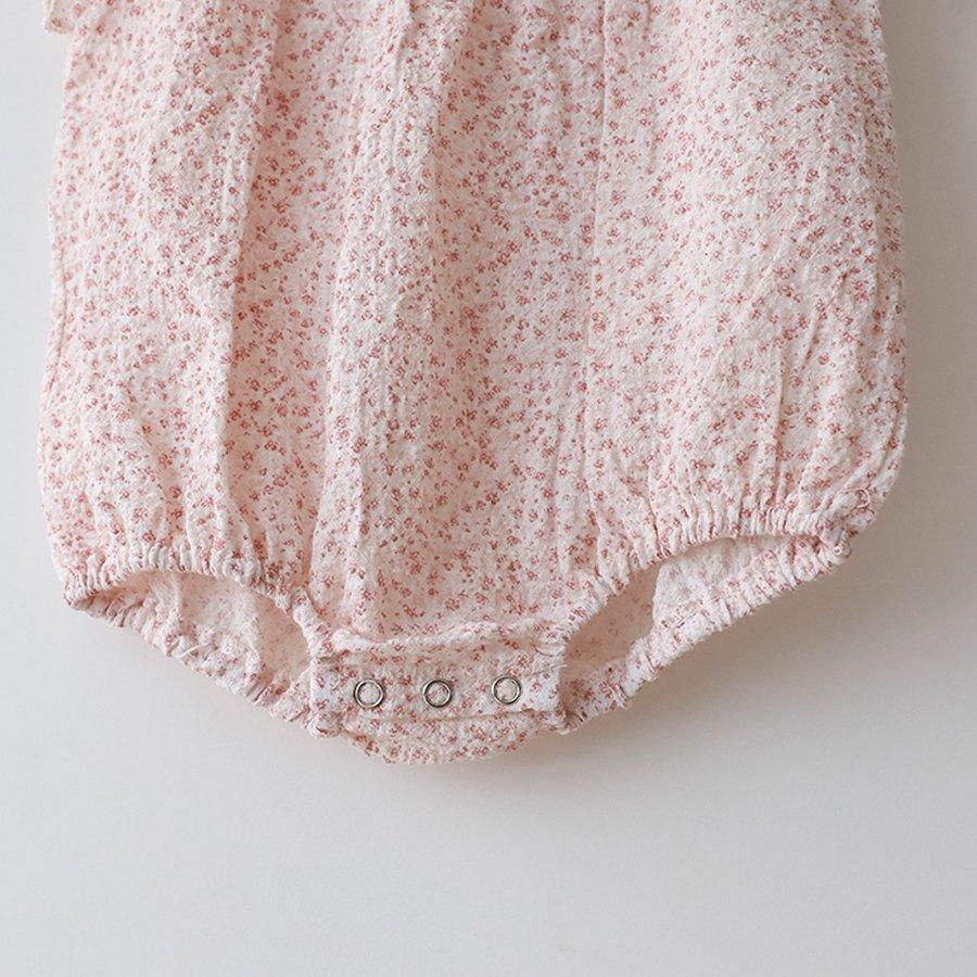 BABY FLORAL SHORT SLEEVE ROMPER WITH HAT