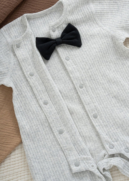BABY LONGSLEEVE ONESIE WITH BOWTIE
