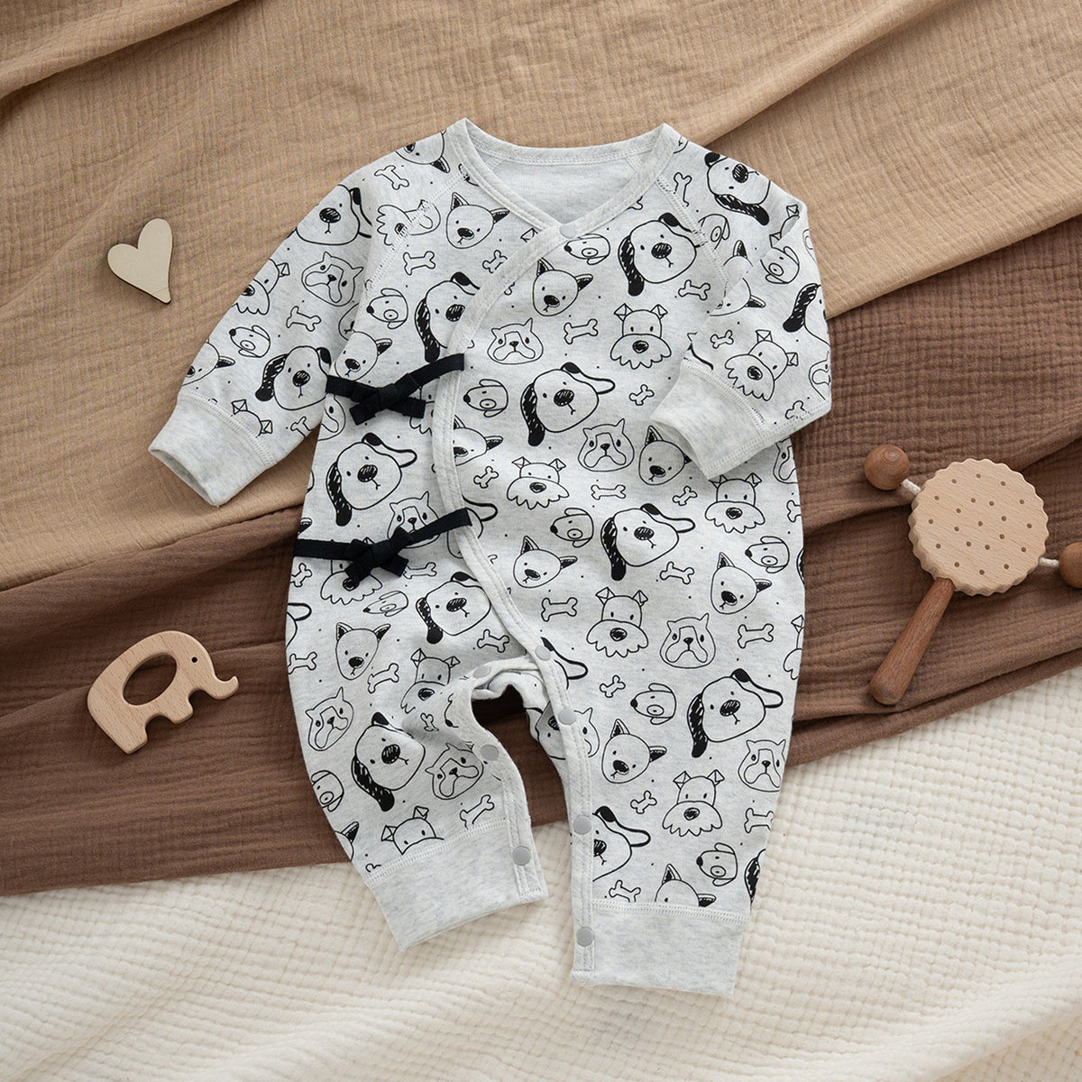 BABY DOG PRINT ROMPER