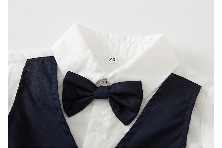 BOYS NAVY TWO PIECE GENTLEMEN SUIT