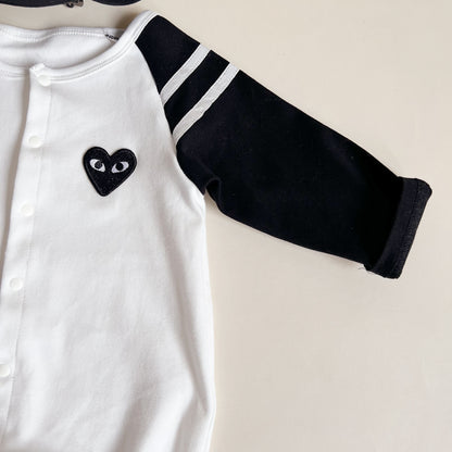 Baby Heart-shaped Raglan Romper