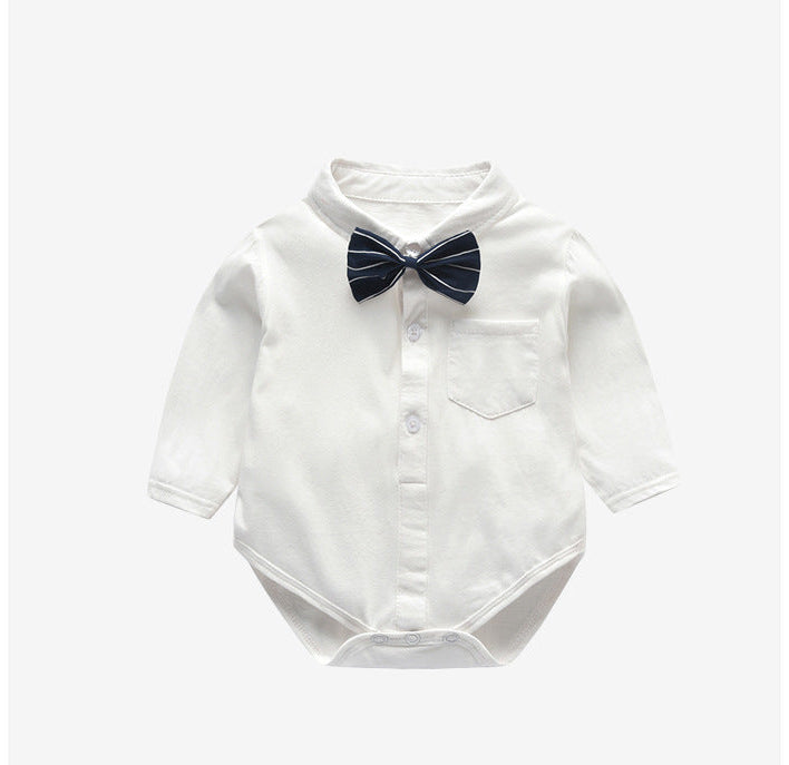 BABY LONG SLEEVE WHITE SHIRT WITH TIE