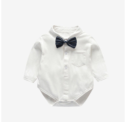 BABY LONG SLEEVE WHITE SHIRT WITH TIE