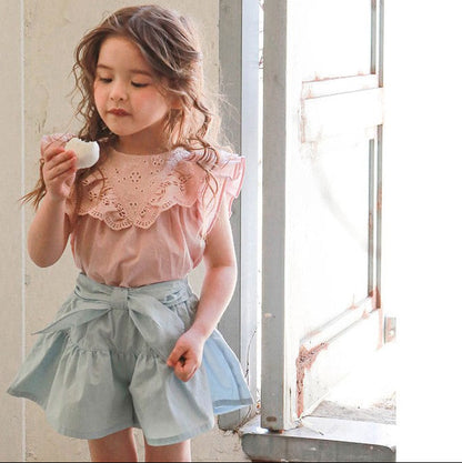 Frill Lace Collar Cotton Blouse
