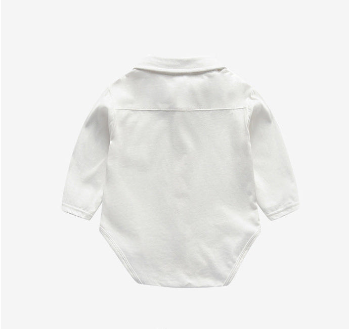 BABY LONG SLEEVE WHITE SHIRT WITH TIE