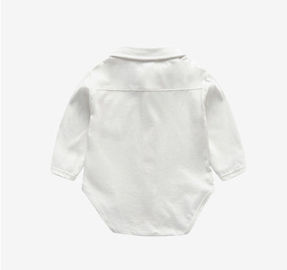 BABY LONG SLEEVE WHITE SHIRT WITH TIE