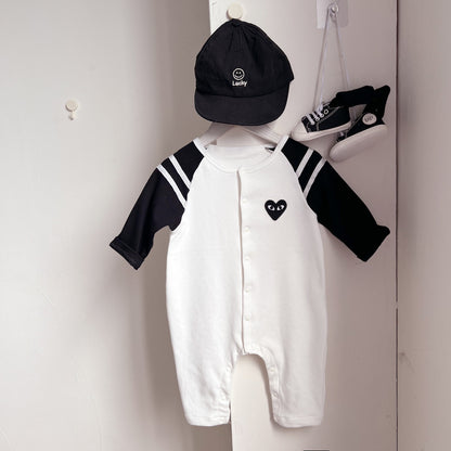 Baby Heart-shaped Raglan Romper