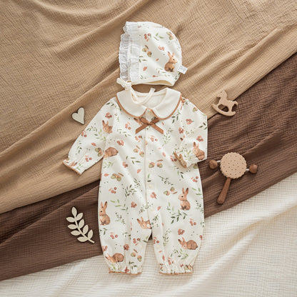 BABY LONG SLEEVE ROMPER SETS WITH HAT