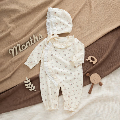 BABY LONG SLEEVE ROMPER SETS WITH HAT