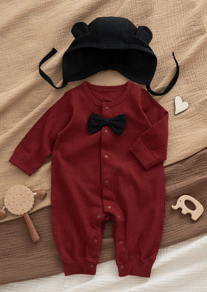 BABY LONGSLEEVE ONESIE WITH BOWTIE