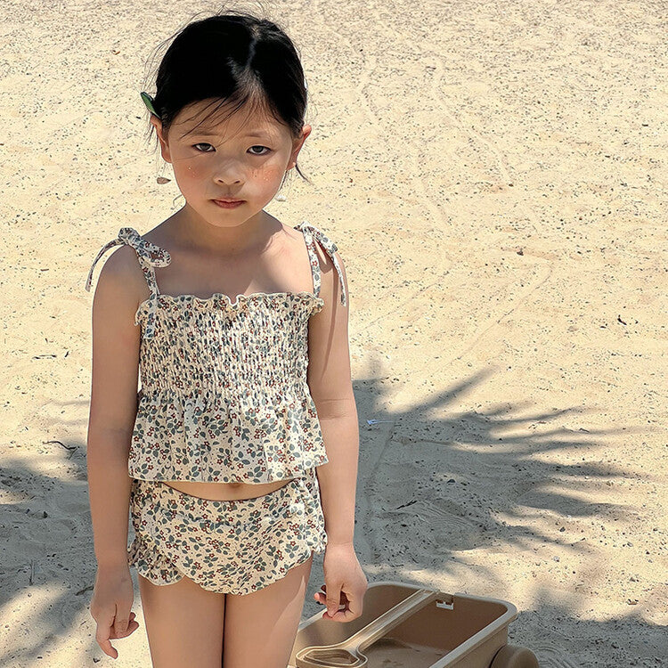 Floral Beach Two-Piece Swimsuit - Cream