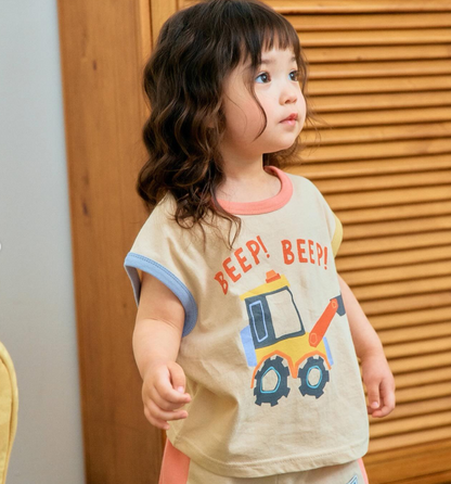 KIDS CRANE SLEEVELESS SETS