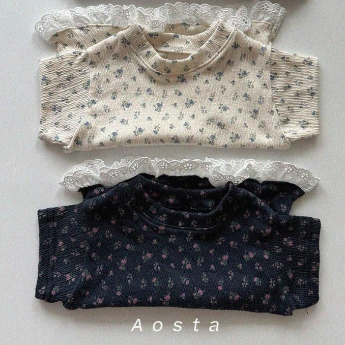 BABY LACE FLORAL T-SHIRT