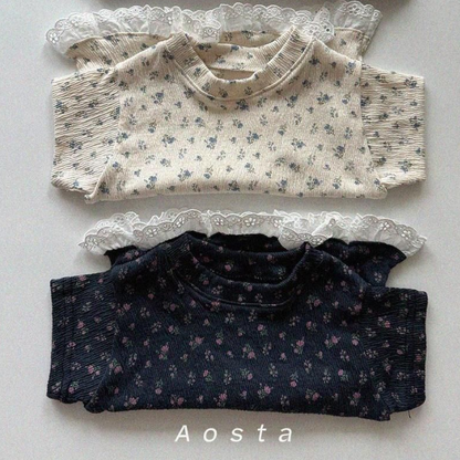 BABY LACE FLORAL T-SHIRT