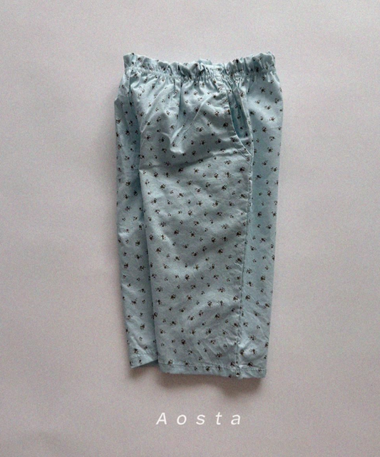 GIRLS BLUE SUMMER ELASTIC WAIST PANTS