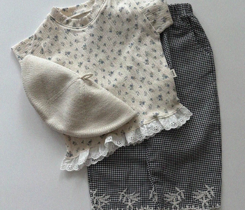 BABY LACE FLORAL T-SHIRT