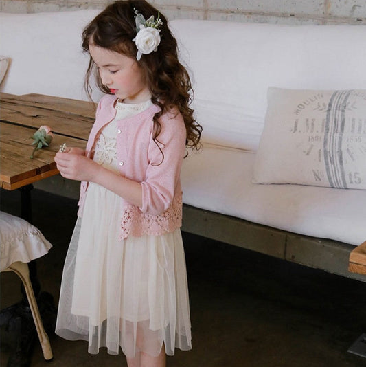 LACE CARDIGAN - PINK