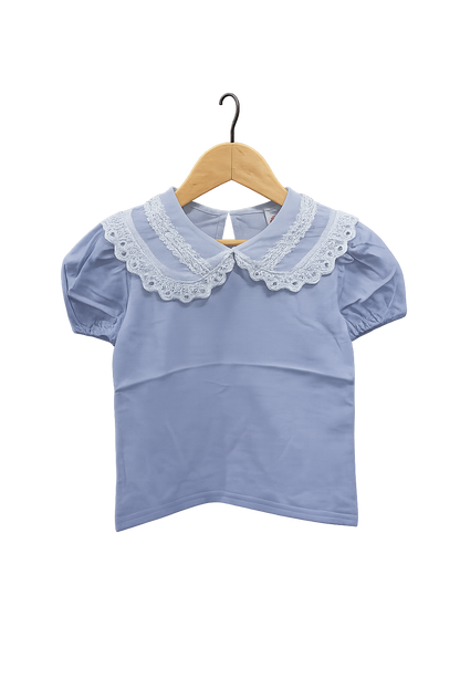 Lace Peter Pan Collar Tshirt (3Colors)