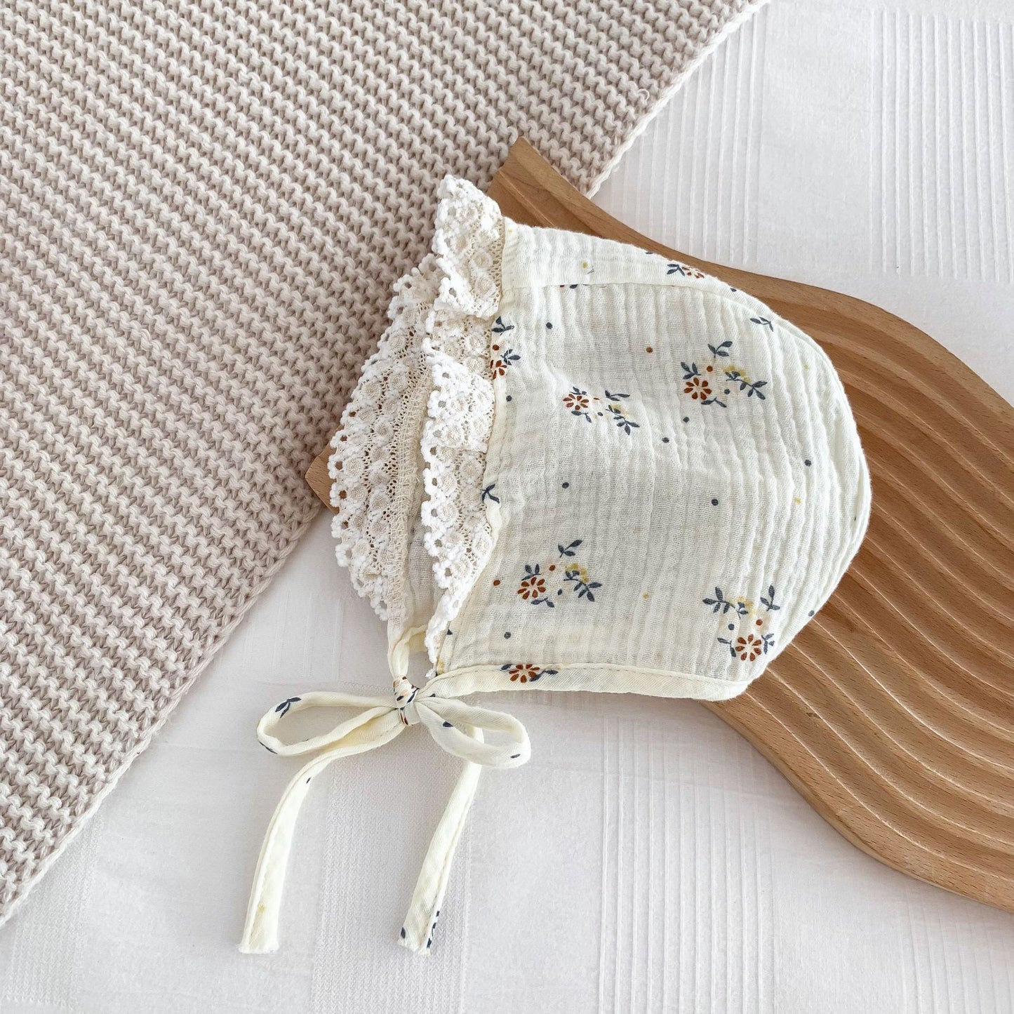 BABY FLORAL FRILL ROMPER WITH HAT