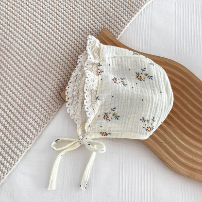 BABY FLORAL FRILL ROMPER WITH HAT