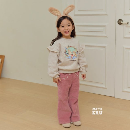 GIRLS BUNNY PRINT SWEATSHIRT
