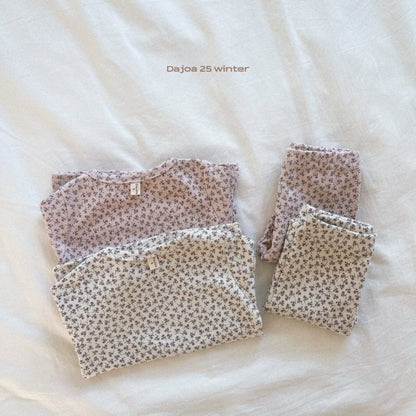 KIDS FLORAL COTTON PAJAMA SET