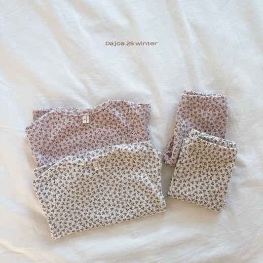 KIDS FLORAL COTTON PAJAMA SET