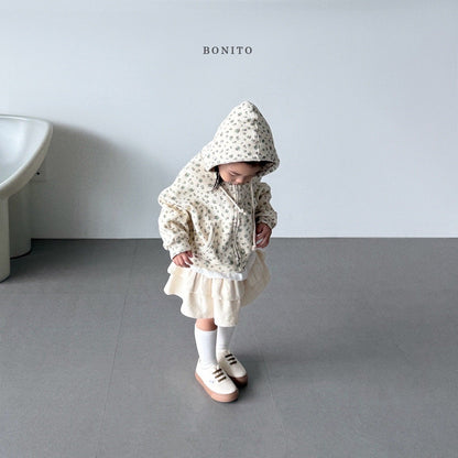 Kids Waffle Hoodie Zip-Up