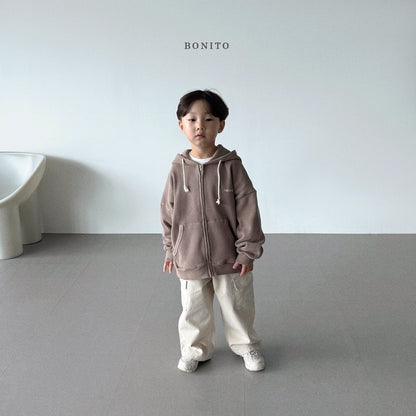 Kids Waffle Hoodie Zip-Up