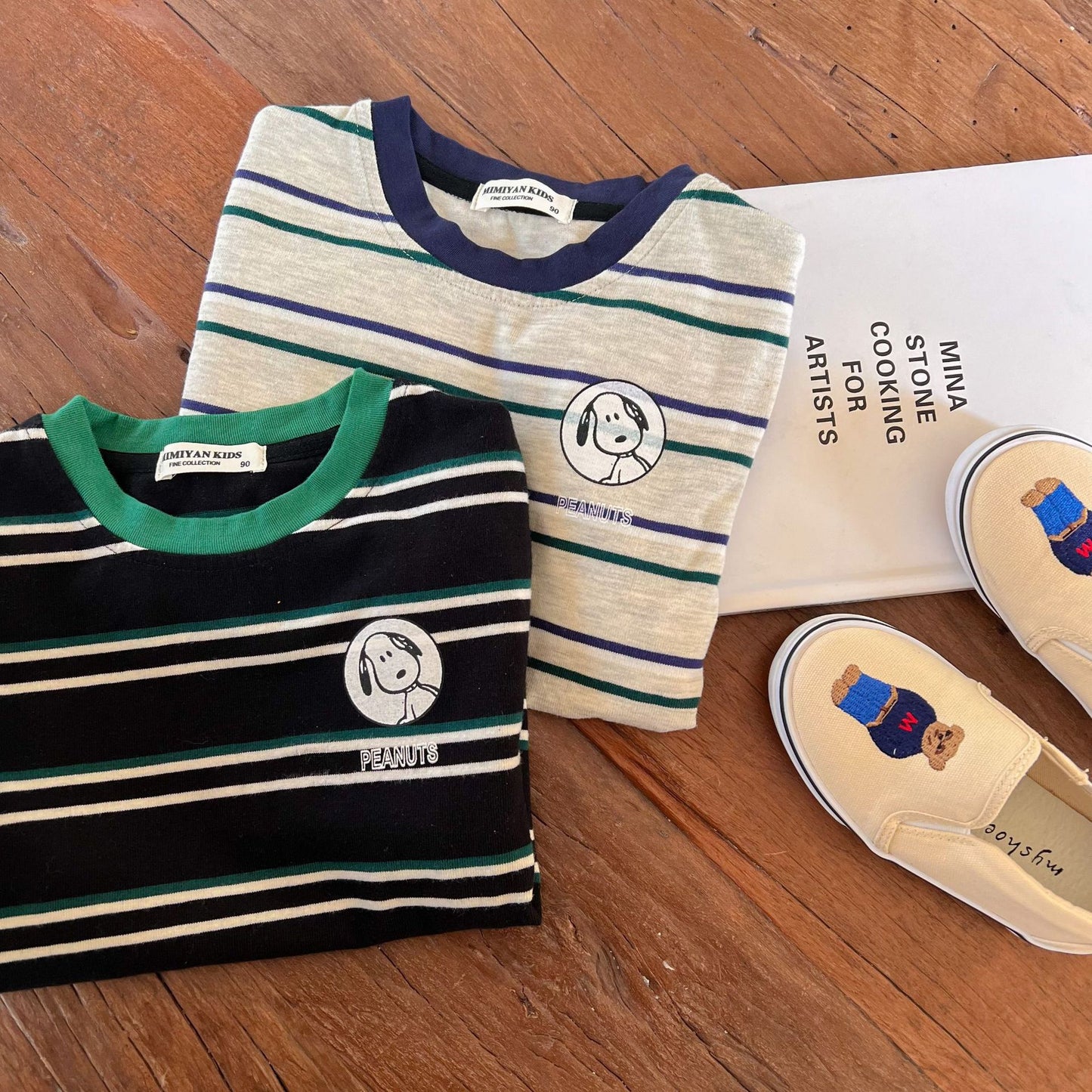 PEANUTS STRIPED T-SHIRT