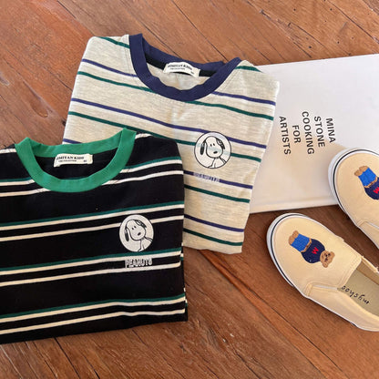 PEANUTS STRIPED T-SHIRT