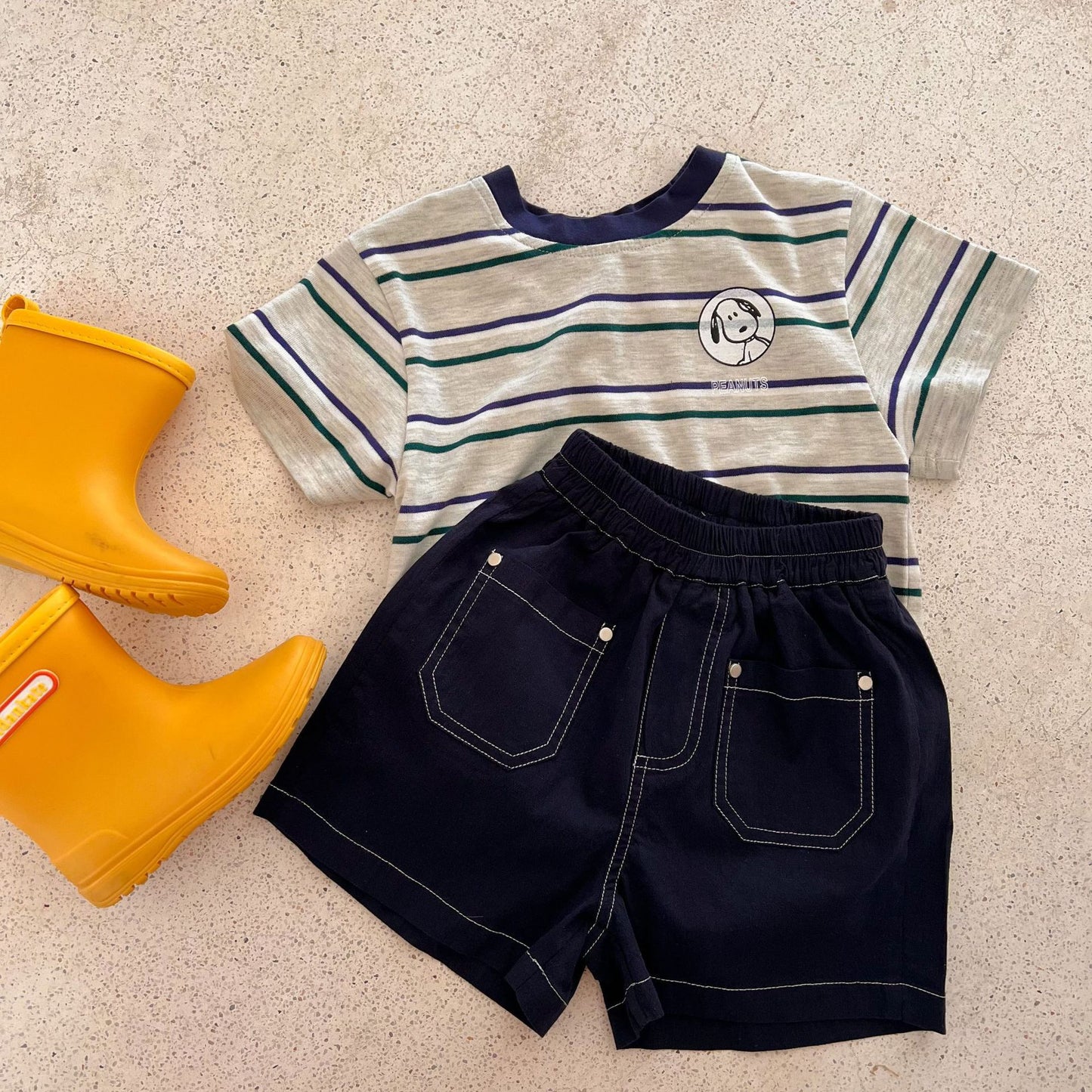 PEANUTS STRIPED T-SHIRT